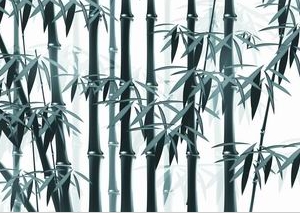 水墨竹子PSD分層素材