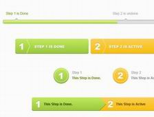 網頁元素：進度條PSD分層