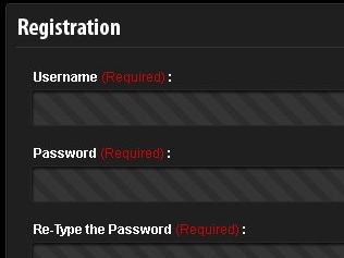 多款酷黑色網頁登錄框P